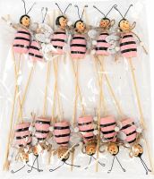 Wooden bee stake - pink, 12 pcs (1)