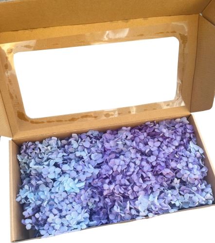 Hydrangea stabilizovaná box - mix purpurová/modrá 100 g