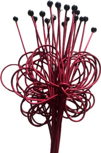 Pedig motýlek s korálky fuchsia (1)