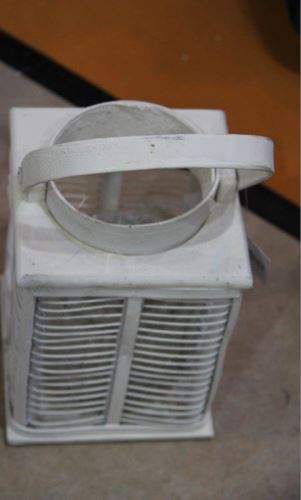 Lampa kov biela 11 x 15 x 23 cm