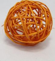 Ratan ball 6cm orange