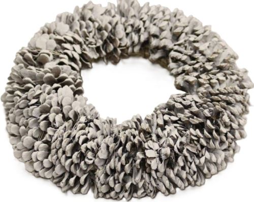 Veniec šiškový pôlený biely 25 cm (1)