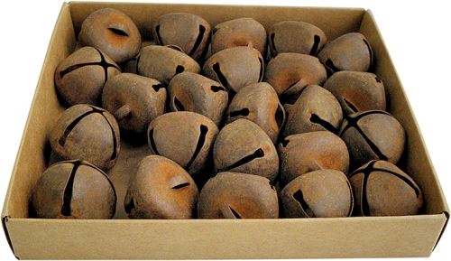 Kovová rolnička vintage 2,5 cm - sada 24 ks