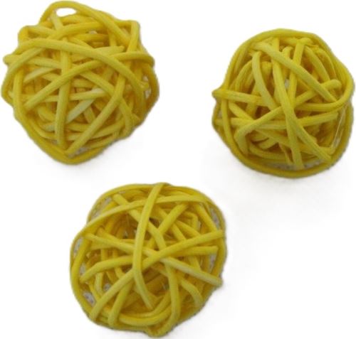 RATAN BALL 3CM žltá