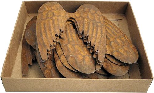 Kovová andělská křídla - vintage, 7 cm, sada 12 ks