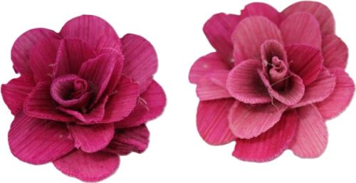 Sušené květiny Betal rose 6 cm růžová, na drátku, 30 ks