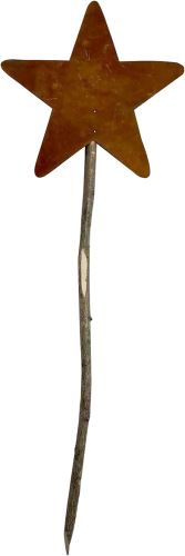 Kovová hviezda vintage/drievko - 20 cm Kovová hviezda vintage/drievko - 20 cm