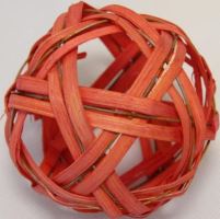 Ratan ball C 10cm oranžová