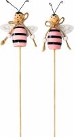 Wooden bee stake - pink, 12 pcs