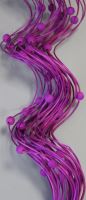 Curly ting wooden bead 80cm purple