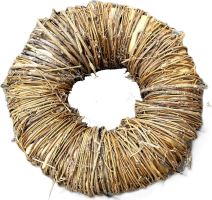 Veniec prútený - natural, 45 cm