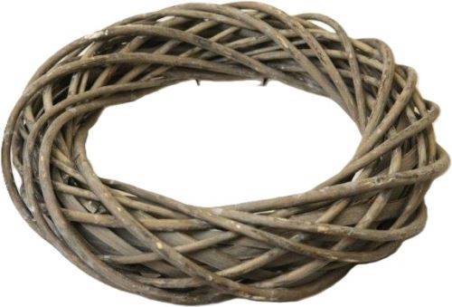 Wicker willow wreath B gray 35 cm