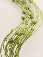 Curly ting wooden bead green