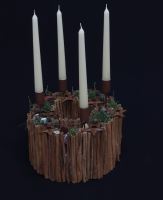 Závesná kovová hviezda s otvorom - vintage, 15 cm (1)