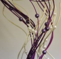 Curly ting bead mix purple