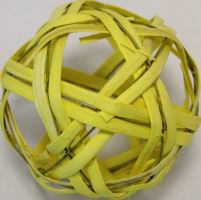 Ratan ball C 10cm yellow