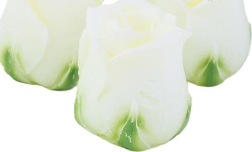 Svíčka Růže bílá 3ks