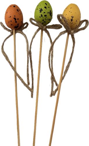 Plastové vajíčko - zápich,  3 cm/mix barev – sada 12 ks