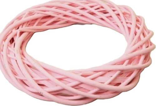 Věnec vrba pletený B color 35 cm růžový (1)