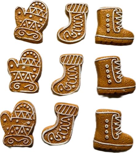 Vánoční dekorace – 9 ks - rukavice, ponožky, boty