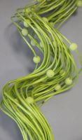 Curly ting wooden bead 80cm light green