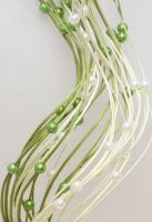 Curly ting bead mix light green