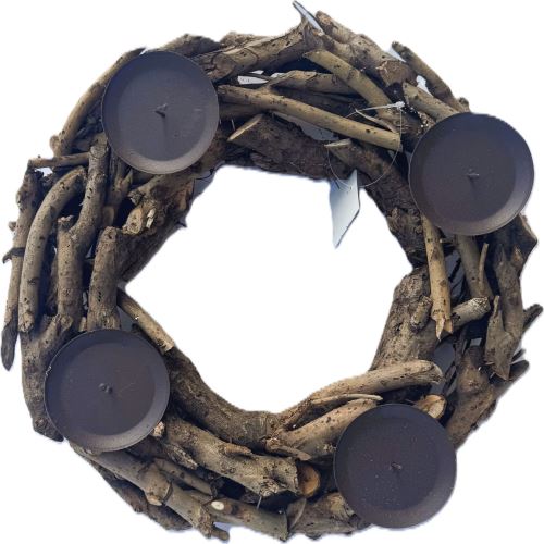 Adventní věnec dřívka - přírodní, 30 cm Adventní věnec dřívka - přírodní, 30 cm
